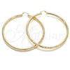 Argolla Extra Grande 02.170.0312.90 Oro Laminado, Diseño de Hueco, Diamantado, Tono Dorado