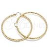 Argolla Extra Grande 02.170.0313.90 Oro Laminado, Diseño de Hueco, Diamantado, Tono Dorado