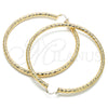 Argolla Extra Grande 02.170.0313.90 Oro Laminado, Diseño de Hueco, Diamantado, Tono Dorado