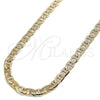 Gargantilla Basica 04.213.0188.24 Oro Laminado, Diseño de Mariner, Pulido, Tono Dorado (07 MM Thickness, 24 Inches Length)