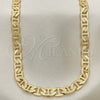 Gargantilla Basica 04.213.0188.24 Oro Laminado, Diseño de Mariner, Pulido, Tono Dorado (07 MM Thickness, 24 Inches Length)