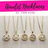Kit Surtido de 25 Collares de Amuleto 3D de Oro Laminado al por mayor — SKU 132830