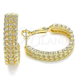 Argolla Huggie 02.163.0108.20 Oro Laminado, Pulido, Tono Dorado