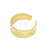Anillo del Pie 01.117.0008 Oro Laminado, Diseño de Sol, Pulido, Tono Dorado (One size fits all)