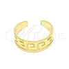 Anillo del Pie 01.117.0009 Oro Laminado, Diseño de Ojo Griego, Pulido, Tono Dorado (One size fits all)