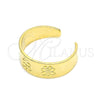 Anillo del Pie 01.117.0010 Oro Laminado, Diseño de Mariposa, Pulido, Tono Dorado (One size fits all)