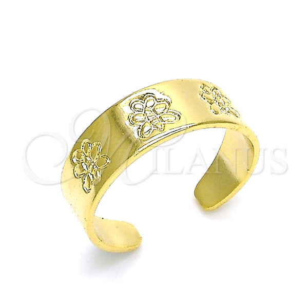 Anillo del Pie 01.117.0010 Oro Laminado, Diseño de Mariposa, Pulido, Tono Dorado (One size fits all)