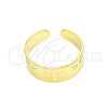 Anillo del Pie 01.117.0011 Oro Laminado, Diseño de Libélula, Pulido, Tono Dorado (One size fits all)