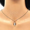 Juego de Arete y Dije de Adulto 10.210.0123.1 Oro Laminado, Diseño de Búho, con Negro and Granate Zirconia Cubica, Pulido, Tono Dorado