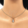 Juego de Arete y Dije de Adulto 10.210.0123.2 Oro Laminado, Diseño de Búho, con Amatista and Granate Zirconia Cubica, Pulido, Tono Dorado