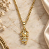 Collares con Dije 04.316.0001.20 Oro Laminado, Diseño de Niñita Pequeña, con Micro Pave Blanca, Pulido, Tono Dorado (Grosor 02 MM, 20 Pulgadas de Largo)