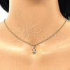 Juego de Arete y Dije de Adulto 10.316.0057.2 Oro Laminado, Diseño de Niñito Pequeño, con Negro Micro Pave, Pulido, Tono Dorado