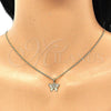 Collares con Dije 04.316.0003.1.20 Oro Laminado, Diseño de Mariposa, con Multicolor Micro Pave, Pulido, Tono Dorado (02 MM Thickness, 20 Inches Length)