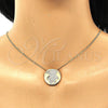Collares con Dije 04.156.0237.20 Oro Laminado, Diseño de Niñito Pequeño, con Blanca Micro Pave, Pulido, Tono Dorado (02 MM Thickness, 20 Inches Length)