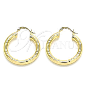 Argolla Mediana 02.170.0235.30 Oro Laminado, Pulido, Tono Dorado