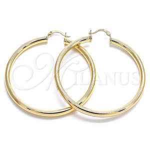 Argolla Grande 02.170.0235.60 Oro Laminado, Pulido, Tono Dorado