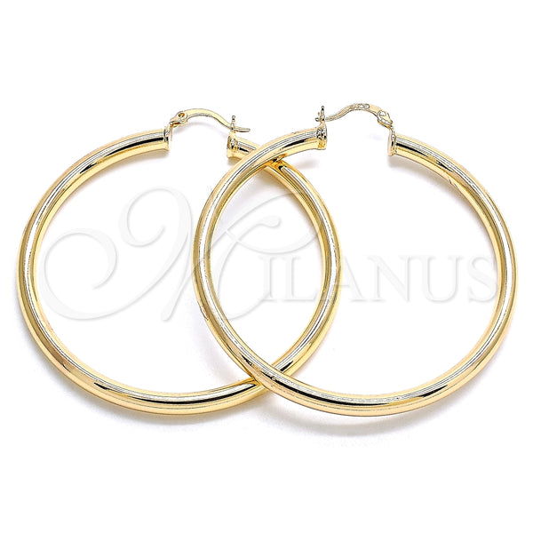 Argolla Grande 02.170.0235.60 Oro Laminado, Pulido, Tono Dorado