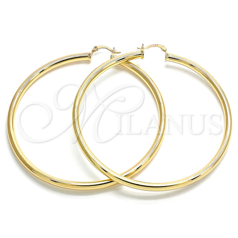 Argolla Extra Grande 02.170.0235.80 Oro Laminado, Pulido, Tono Dorado