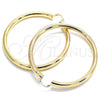 Argolla Extra Grande 02.170.0088.80 Oro Laminado, Diseño de Hueco, Pulido, Tono Dorado
