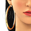 Argolla Extra Grande 02.170.0088.90 Oro Laminado, Diseño de Hueco, Pulido, Tono Dorado