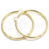 Argolla Extra Grande 02.170.0088.90 Oro Laminado, Diseño de Hueco, Pulido, Tono Dorado