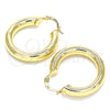 Argolla Mediana 02.170.0314.30 Oro Laminado, Diseño de Hueco, Pulido, Tono Dorado