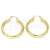 Argolla Mediana 02.170.0314.40 Oro Laminado, Diseño de Hueco, Pulido, Tono Dorado