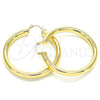 Argolla Grande 02.170.0314.50 Oro Laminado, Diseño de Hueco, Pulido, Tono Dorado