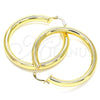 Argolla Grande 02.170.0314.50 Oro Laminado, Diseño de Hueco, Pulido, Tono Dorado