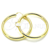 Argolla Grande 02.170.0314.60 Oro Laminado, Diseño de Hueco, Pulido, Tono Dorado