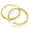 Argolla Grande 02.170.0314.60 Oro Laminado, Diseño de Hueco, Pulido, Tono Dorado