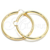 Argolla Extra Grande 02.170.0314.70 Oro Laminado, Diseño de Hueco, Pulido, Tono Dorado