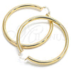 Argolla Extra Grande 02.170.0314.70 Oro Laminado, Diseño de Hueco, Pulido, Tono Dorado