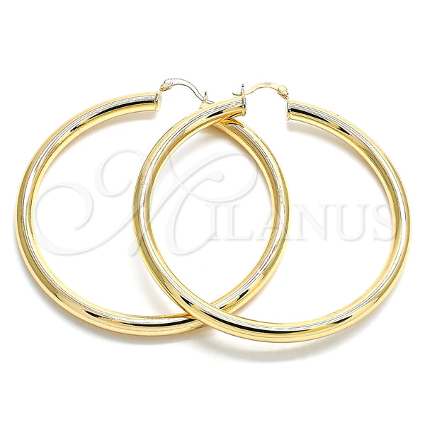 Argolla Extra Grande 02.170.0314.70 Oro Laminado, Diseño de Hueco, Pulido, Tono Dorado