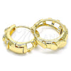 Argolla Huggie 02.195.0115.20 Oro Laminado, Pulido, Tono Dorado