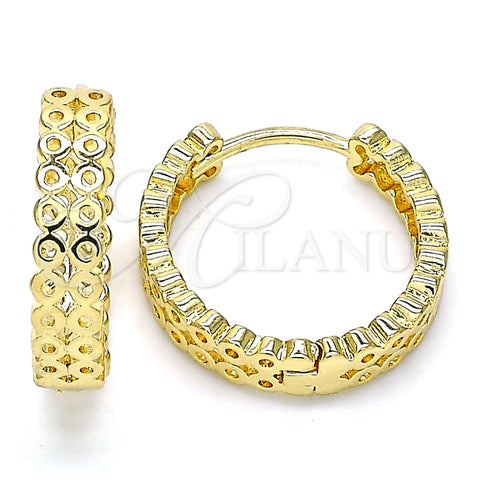 Argolla Pequeña 02.195.0116.20 Oro Laminado, Pulido, Tono Dorado