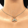 Collares con Dije 04.342.0016.20 Oro Laminado, Diseño de Angel, con Blanca Micro Pave, Pulido, Tono Dorado (02 MM Thickness, 20 Inches Length)