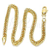 Tobillera Básica 04.63.1403.10 Oro Laminado, Pulido, Tono Dorado (Grosor 03.8 MM, 10 Pulgadas de Largo)