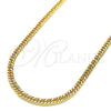 Gargantilla Basica 04.63.1403.24 Oro Laminado, Pulido, Tono Dorado (Grosor 03.8 MM, 24 Pulgadas de Largo)