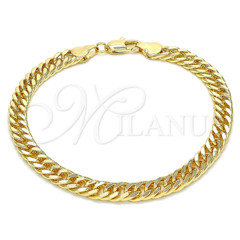Pulsera Básica 04.63.1404.08 Oro Laminado, Pulido, Tono Dorado (06 MM Thickness, 8 Inches Length)