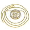 Collares con Dije 04.156.0278.20 Oro Laminado, Diseño de Niñito Pequeño, con Blanca Micro Pave, Pulido, Tono Dorado (02 MM Thickness, 20 Inches Length)