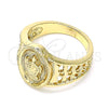 Anillo Elegante 01.351.0011.09 Oro Laminado, Diseño de Tortuga, Pulido, Tono Dorado (Size 9)