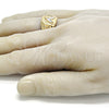 Anillo de Hombre 01.351.0013.11 Oro Laminado, Diseño de Águila, Pulido, Dos Tonos (Size 11)