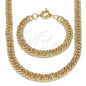 Collar y Pulsera 06.319.0002 Oro Laminado, Diamantado, Tono Dorado