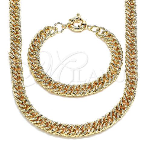 Collar y Pulsera 06.319.0002 Oro Laminado, Diamantado, Tono Dorado