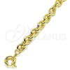 Pulsera Básica 03.319.0009.08 Oro Laminado, Diseño de Rolo, Pulido, Tono Dorado (09 MM Thickness, 8 Inches Length)