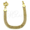 Pulsera Básica 03.319.0010.08 Oro Laminado, Pulido, Tono Dorado (07 MM Thickness, 8 Inches Length)