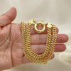 Collar y Pulsera 06.145.0001 Oro Laminado, Pulido, Tono Dorado