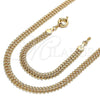 Collar y Pulsera 06.145.0001 Oro Laminado, Pulido, Tono Dorado