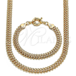 Collar y Pulsera 06.145.0001 Oro Laminado, Pulido, Tono Dorado
